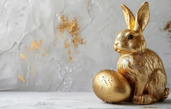 Wall, holiday, toy, egg, hare, spring, rabbit, Easter