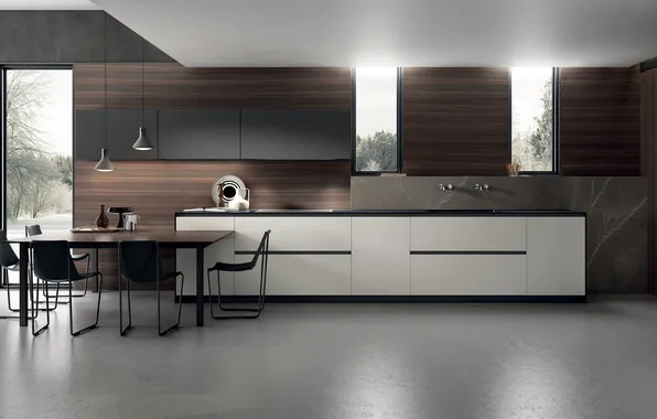 Style, Villa, interior, Italy, kitchen, dining room, dining area, Italian design