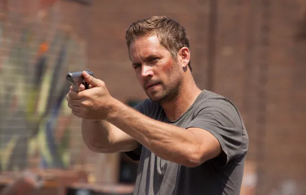 Gun, weapons, man, actor, Paul Walker, Paul Walker, The 13th district, Damien