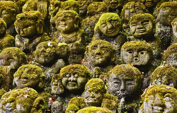 Picture moss, Japan, Japan, sculpture, Buddha