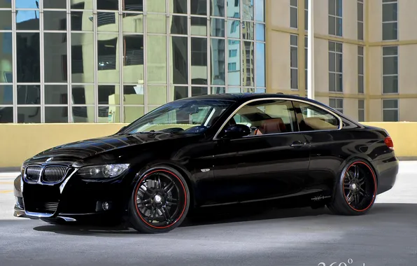 BMW, black, 360 THREE SIXTY FORGED