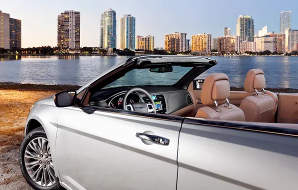 Picture machine, city, view, home, Chrysler, car Wallpaper, the Chrysler, 200 Convertible