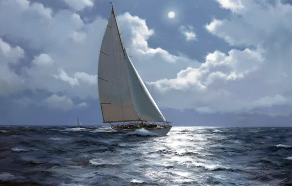 Picture sea, yacht, James Brereton