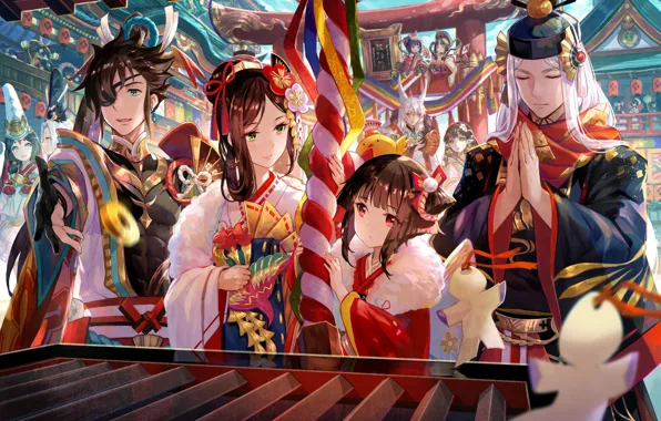 Picture anime, art, characters, Onmyouji