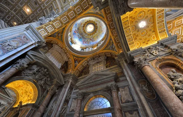 Picture the dome, religion, The Vatican, St. Peter's Cathedral, murals