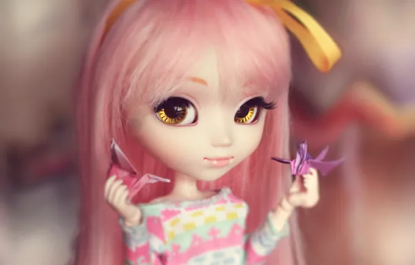 Picture doll, origami, big eyes