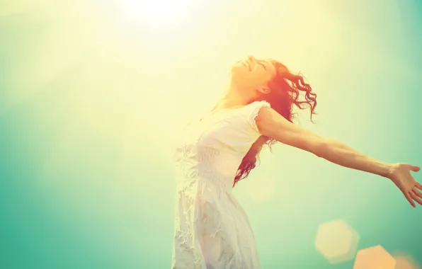 Picture summer, girl, the sun