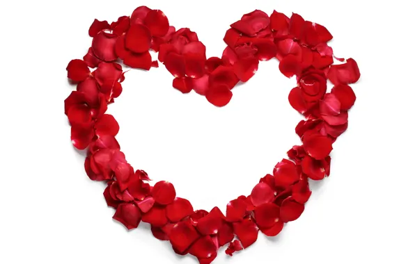 Love, heart, love, rose, heart, romantic, petals