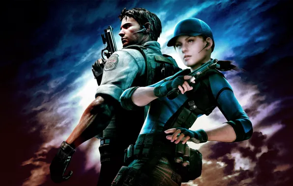 Picture Resident Evil, Jill valentain, Kris Redfild, Capcom.