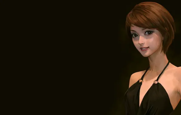 Girl, portrait, art, Satoshi Ueda, 2d paint girl 2