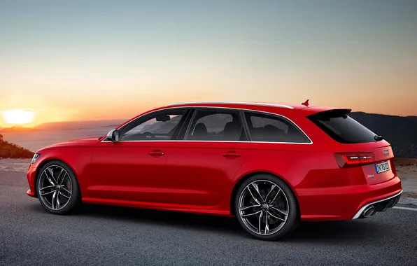 Picture machine, the sky, sunset, Audi, Audi, universal, Before, RS6