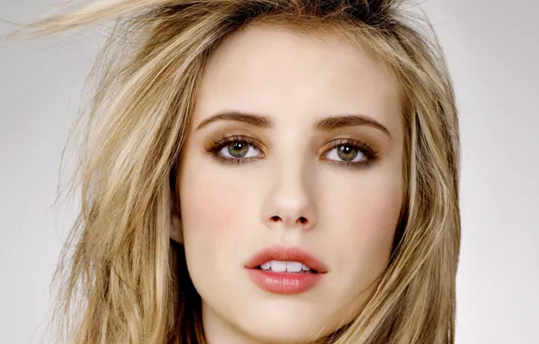 Picture girl, long hair, photo, lips, face, blonde, actress, Emma Roberts