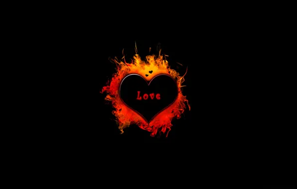 Picture flame, Love, heart