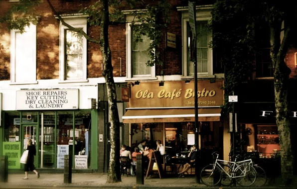 Street, England, London, cafe, On the Shaftsbury