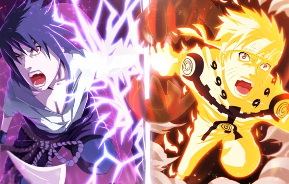 Papel De Parede Anime Naruto vs Sasuke