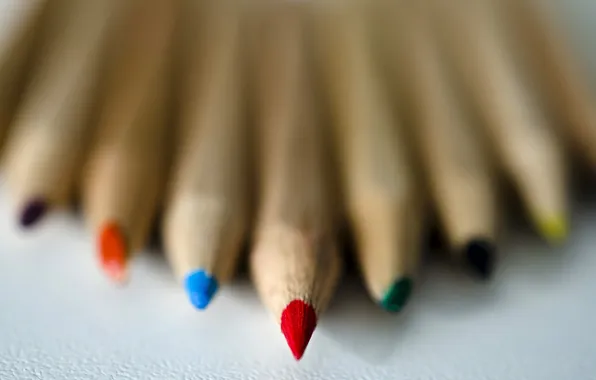 Macro, background, pencils