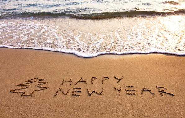 Picture sand, sea, beach, beach, sea, sand, New Year, Happy