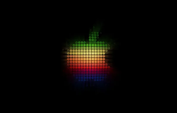 Picture apple, glow, minimalism, logo