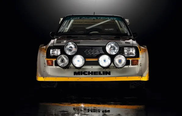 Picture Audi, Reflection, Machine, Lights, Quattro, Rally, Sport, The front