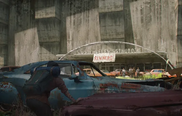 Caution, construction, cars, Terminal Entrance, Atomic 1