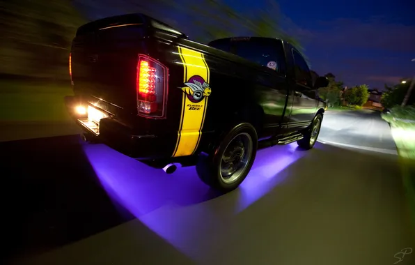 Night, jeep, Dodge, track.