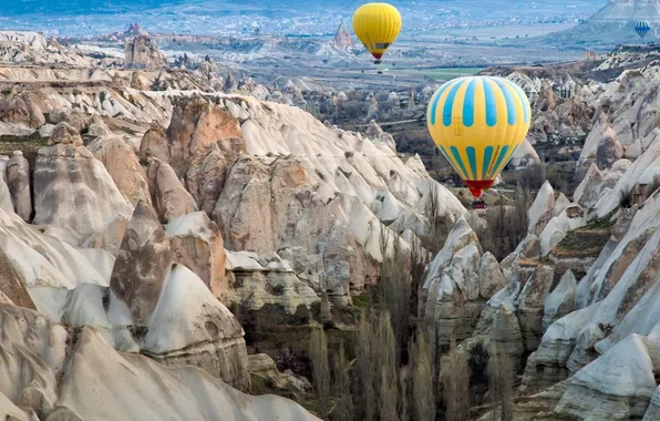 The sky, mountains, photo, balls, canyon