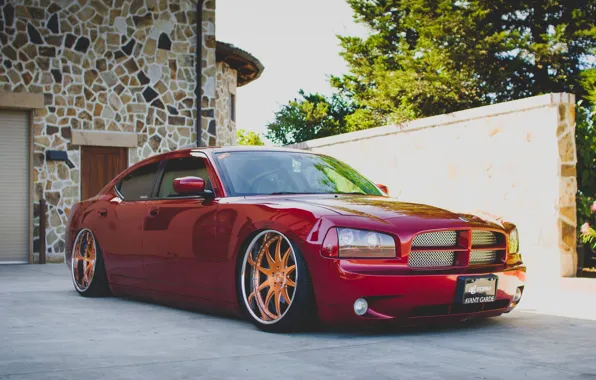 Picture red, dodge, charger, srt8