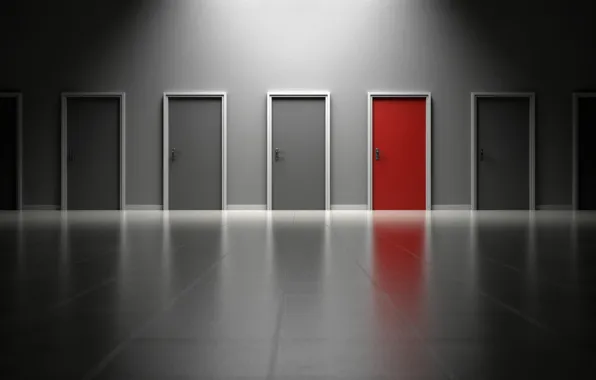Picture building, the door, corridor, office