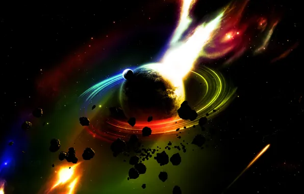 Fire, meteorites, Saturn