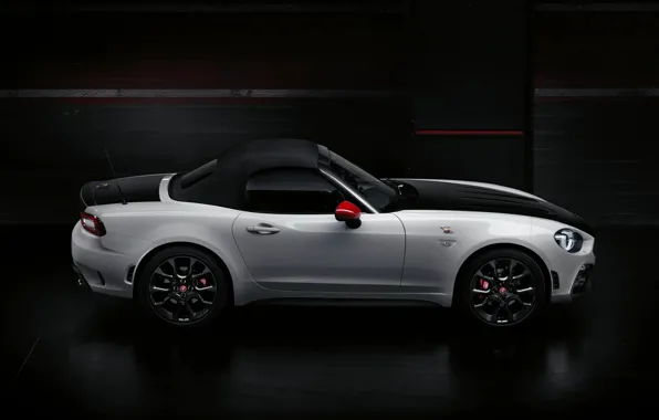 Picture Roadster, spider, black and white, double, Abarth, 2016, 124 Spider, the soft top