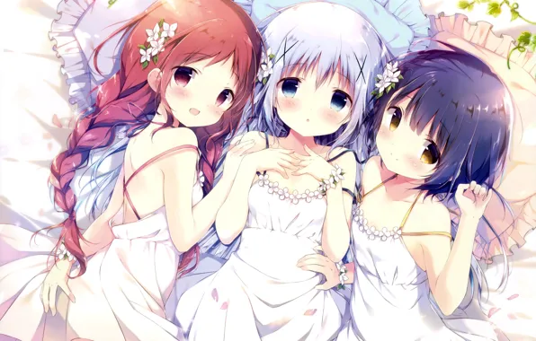 Girl, long hair, anime, beautiful, pretty, redhead, brunette, attractive