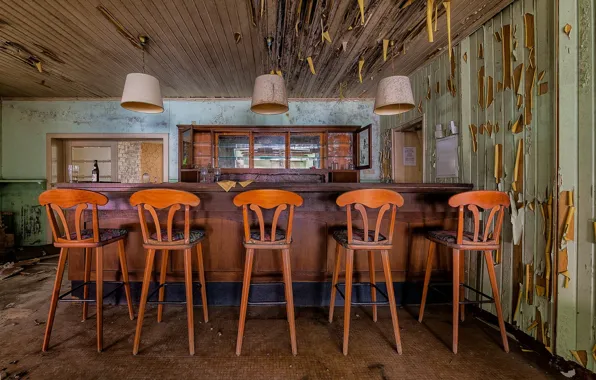Picture chairs, interior, bar