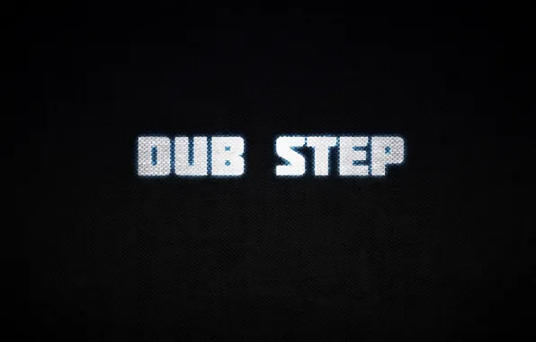 Picture letters, black background, dub step