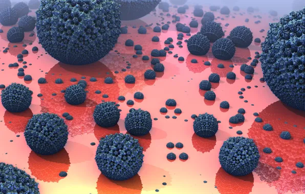Balls, pattern, 3D graphics