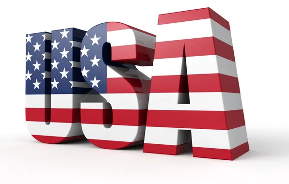 Picture USA, BACKGROUND, WHITE, STARS, LETTERS, FLAG