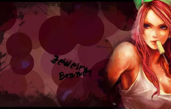 Girl, ice cream, One Piece, Jewelry Bonney