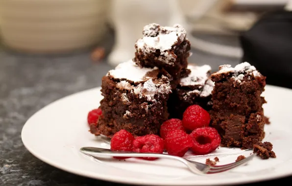 Picture raspberry, food, plate, pie, cake, plug, dessert, cakes