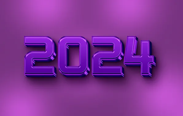 Figures, New year, date, 2024