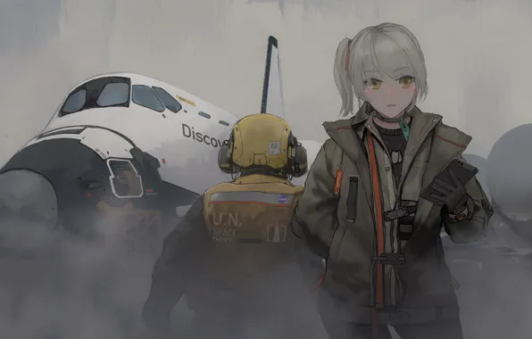 Girl, pilot, the plane, Girls Frontline, Girls front