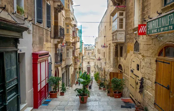 Street, home, Malta, Valletta