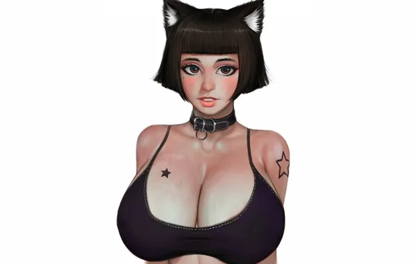 Girl, Chest, Minimalism, Figure, Background, Art, Form, Minimalism