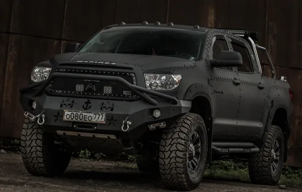 Picture toyota, tuning, 4x4, offroad, tundra, line-x