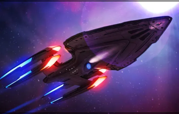 Ship, Space, Star Trek, Spaceship, Fan Art, Starship, by Kurumi Morishita, Startrek