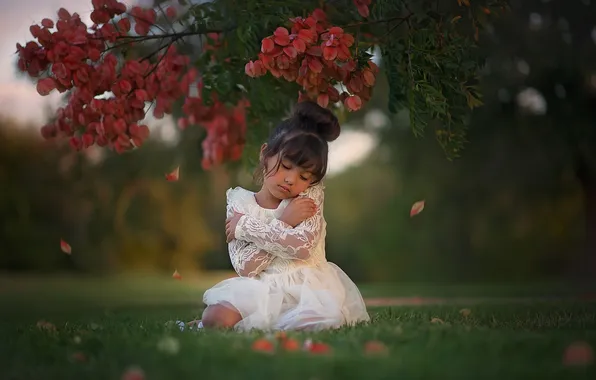 Tree, mood, girl