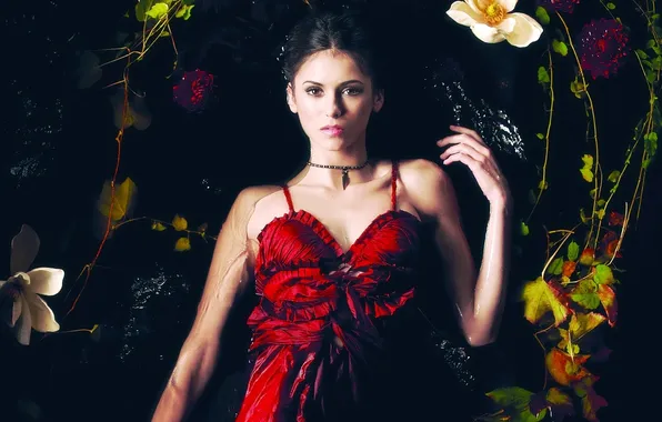 Look, girl, dress, actress, Nina Dobrev