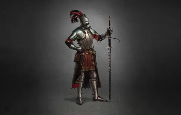 Picture Minimalism, Armor, Sword, Warrior, Art, Art, Warrior, Knight