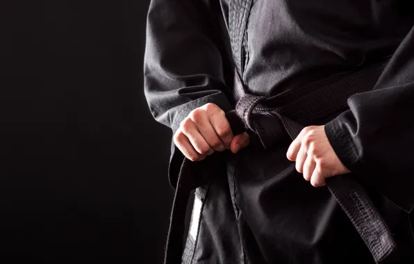 Black, uniform, martial arts