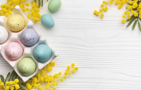 Flowers, eggs, spring, colorful, Easter, flowers, spring, Easter