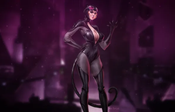 Style, Costume, Background, Latex, Catwoman, Art, Art, Batman