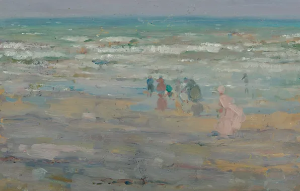 Picture sea, landscape, picture, Frederick Carl Frieseke, Friedrich Karl Friske, Beach in Corsica
